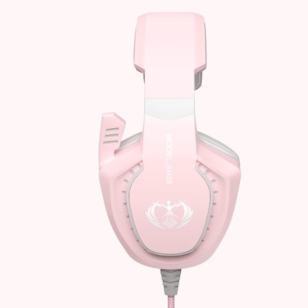 Wired 3.5-head input Bluetooth earphones pink version A28 - 图片 4